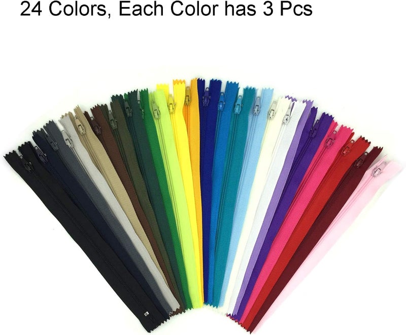 DOITEM 24 x 60 cm / 24 inch Multi-Coloured Nylon Reel Pullers for Sewing and Crafting 24 Colours - Image 2